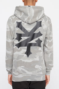 Zoo York Mens Camo Box Logo Hoodie