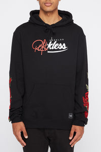 Young & Reckless Mens Embroidered Roses Hoodie