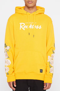 Young & Reckless Mens Embroidered Roses Hoodie