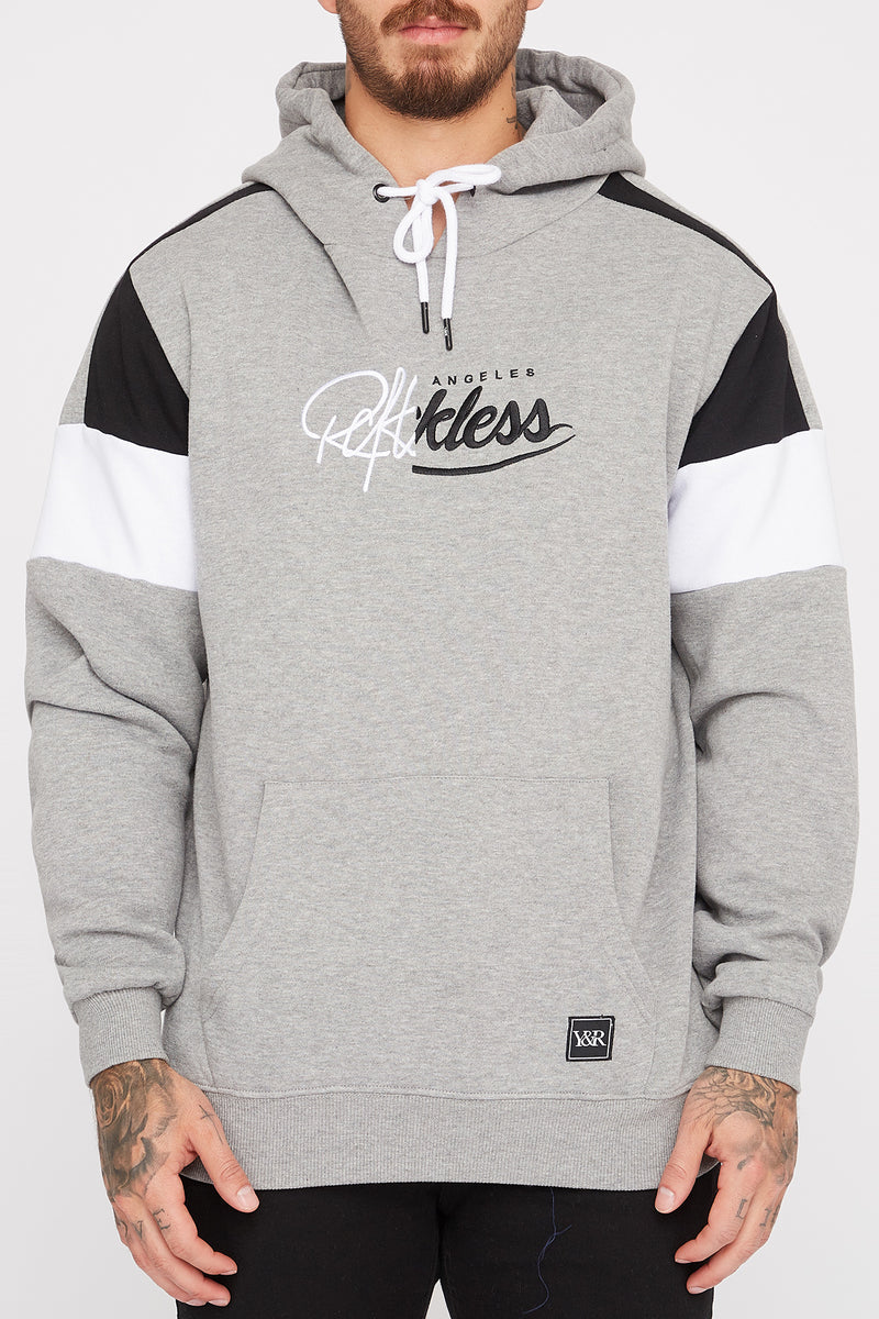 Young & Reckless Mens Colour Block Popover Hoodie