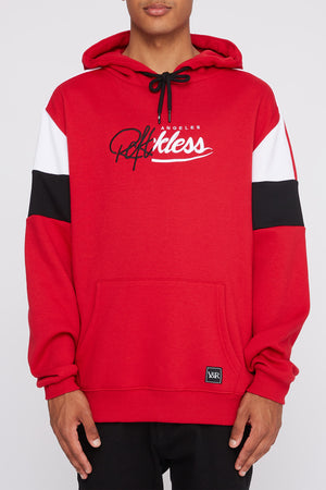 Young & Reckless Mens Colour Block Popover Hoodie