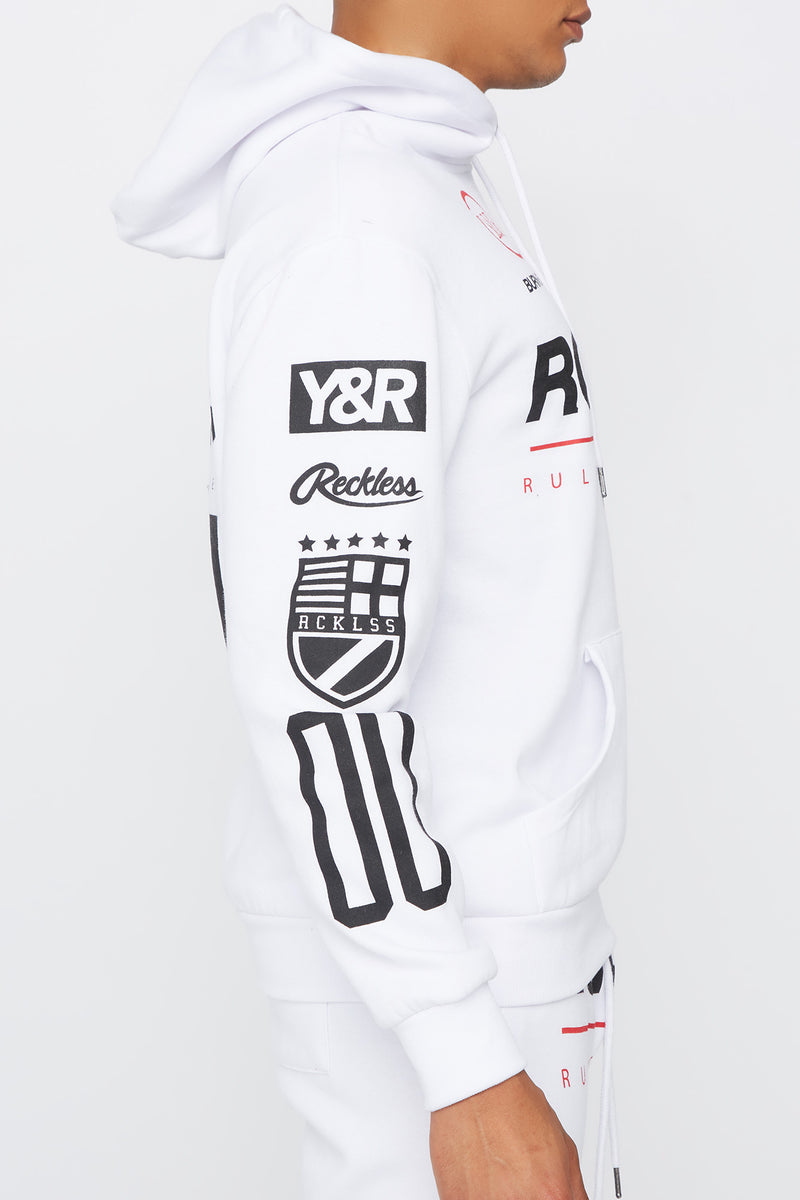 Young & Reckless Mens Solid Racing Hoodie