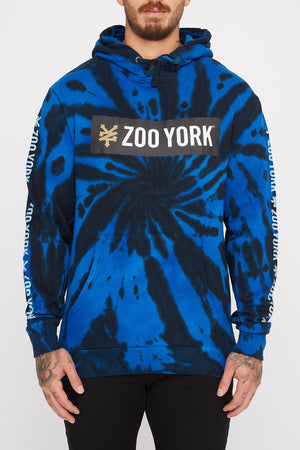 Zoo York Mens Classic Box Logo Tie-Dye Hoodie