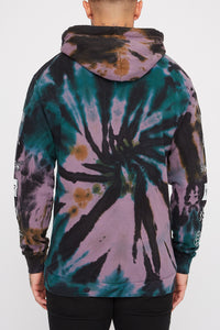 Young & Reckless Mens Tie Dye Logo Hoodie