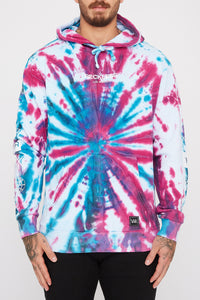 Young & Reckless Mens Tie Dye Logo Hoodie