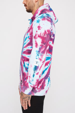 Young & Reckless Mens Tie Dye Logo Hoodie