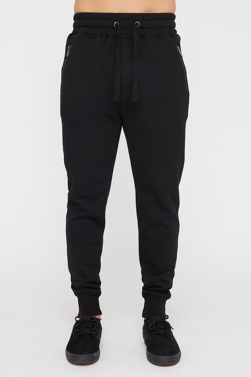 West49 Mens Solid Zip-Up Jogger