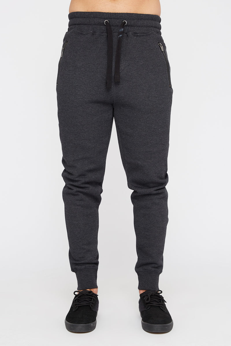 West49 Mens Solid Zip-Up Jogger