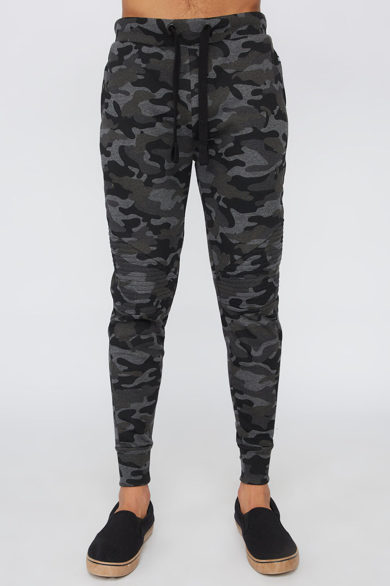 West49 Mens Camo Moto Jogger