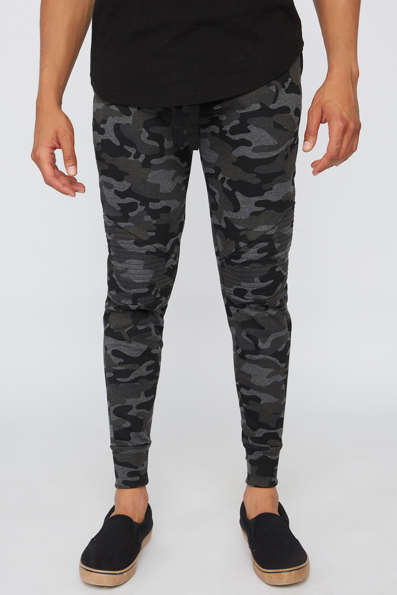 West49 Mens Camo Moto Jogger