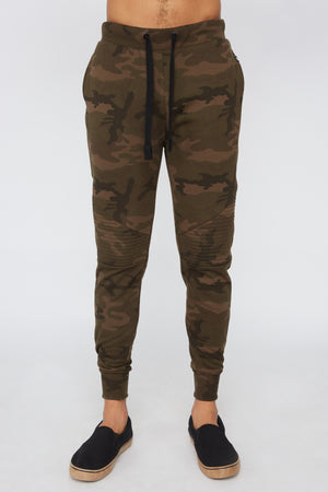 West49 Mens Camo Moto Jogger