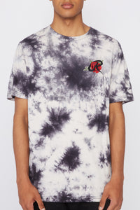 Young & Reckless Mens Embroidered Rose Tie-Dye T-Shirt