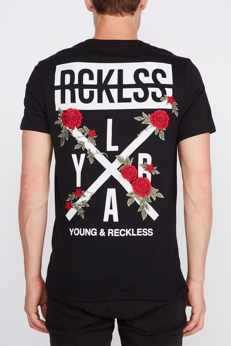 Young & Reckless Mens Rose Logo T-Shirt