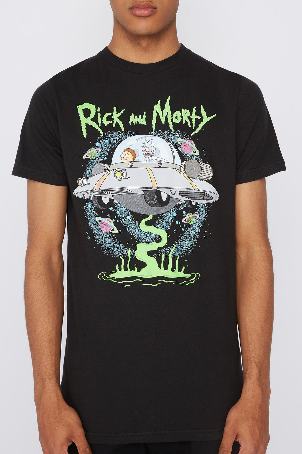 Rick & Morty Mens UFO T-Shirt