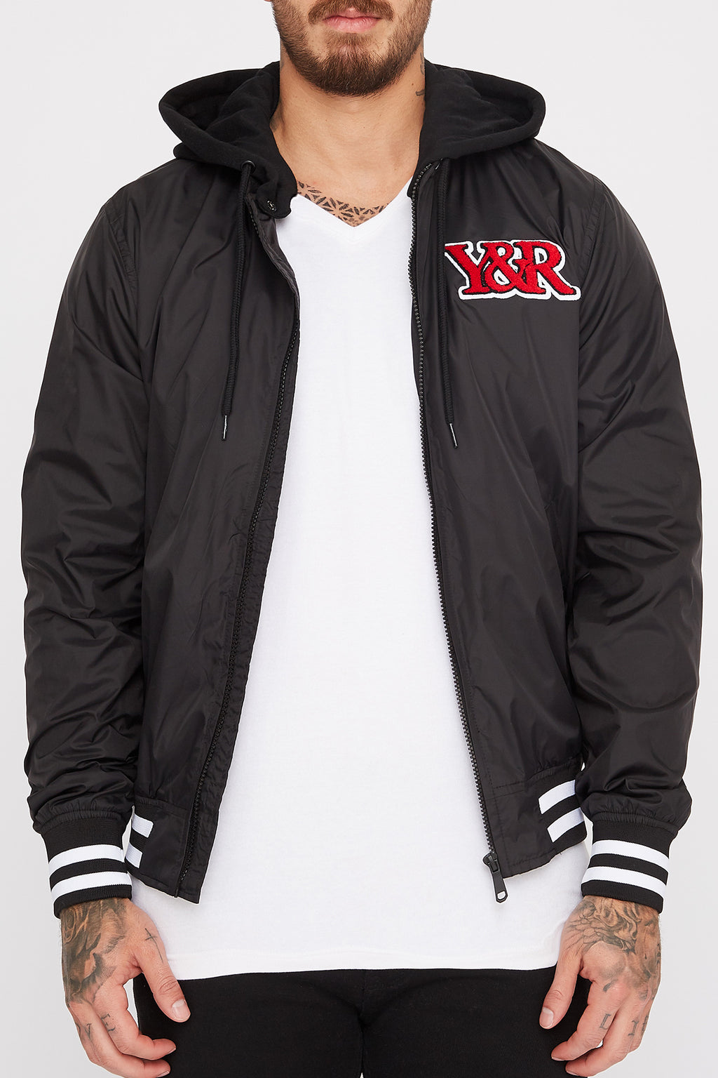 Young & Reckless Mens Bomber Logo Patch Jacket