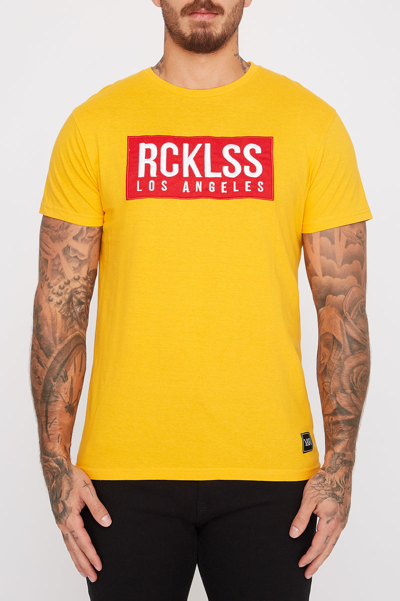 Young & Reckless Mens LA Box Logo Patch T-Shirt