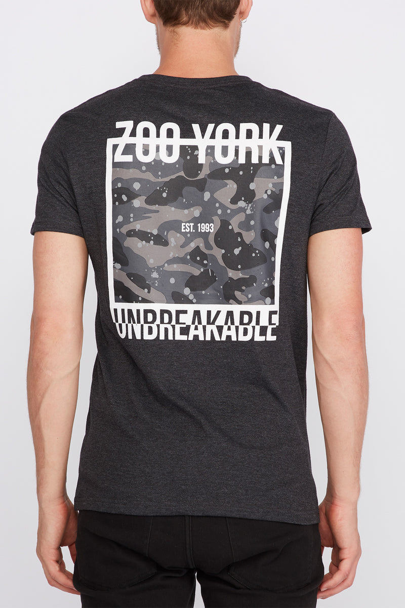 Zoo York Mens Unbreakable Camo Box T-Shirt