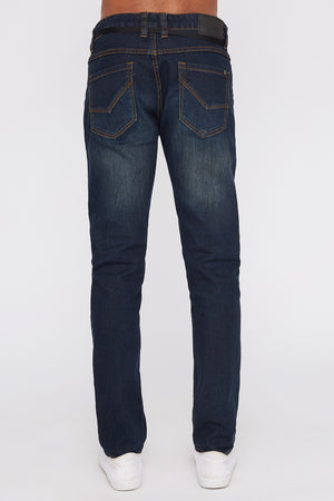 West49 Mens Dark Wash Stretch Skinny Jeans