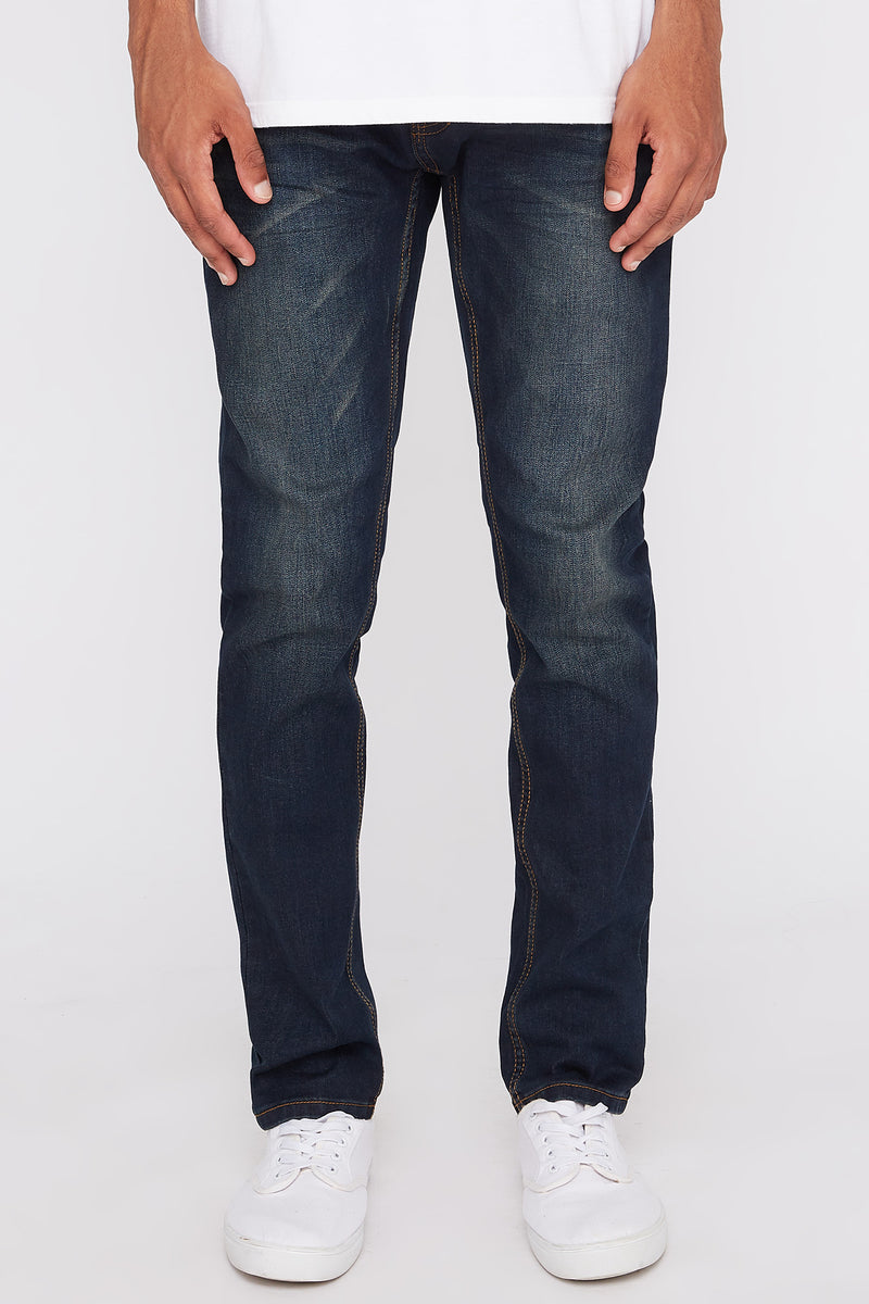 West49 Mens Dark Wash Stretch Skinny Jeans