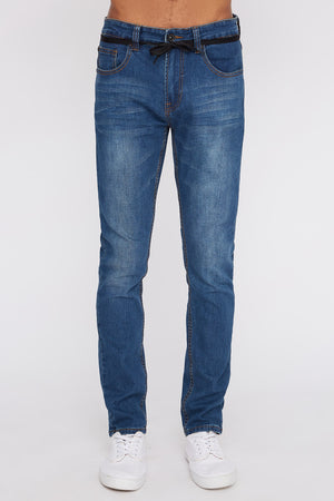 West49 Mens Dark Wash Stretch Skinny Jeans