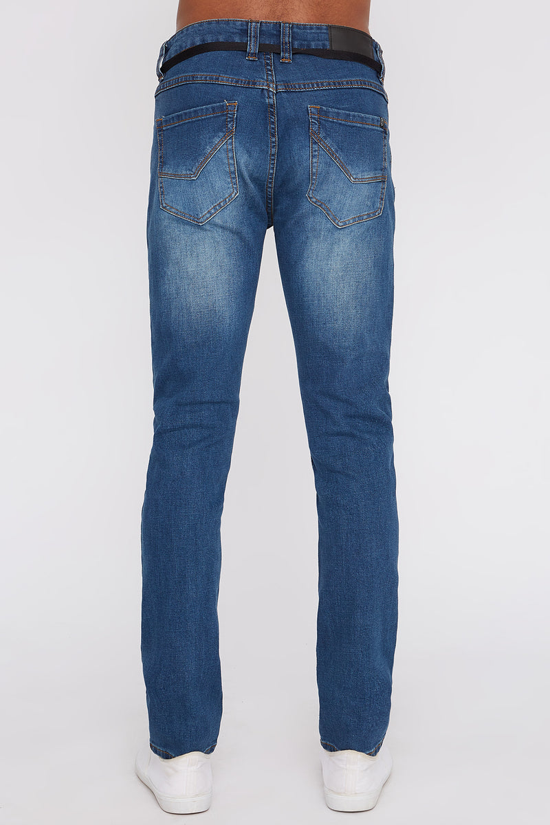 West49 Mens Dark Wash Stretch Skinny Jeans