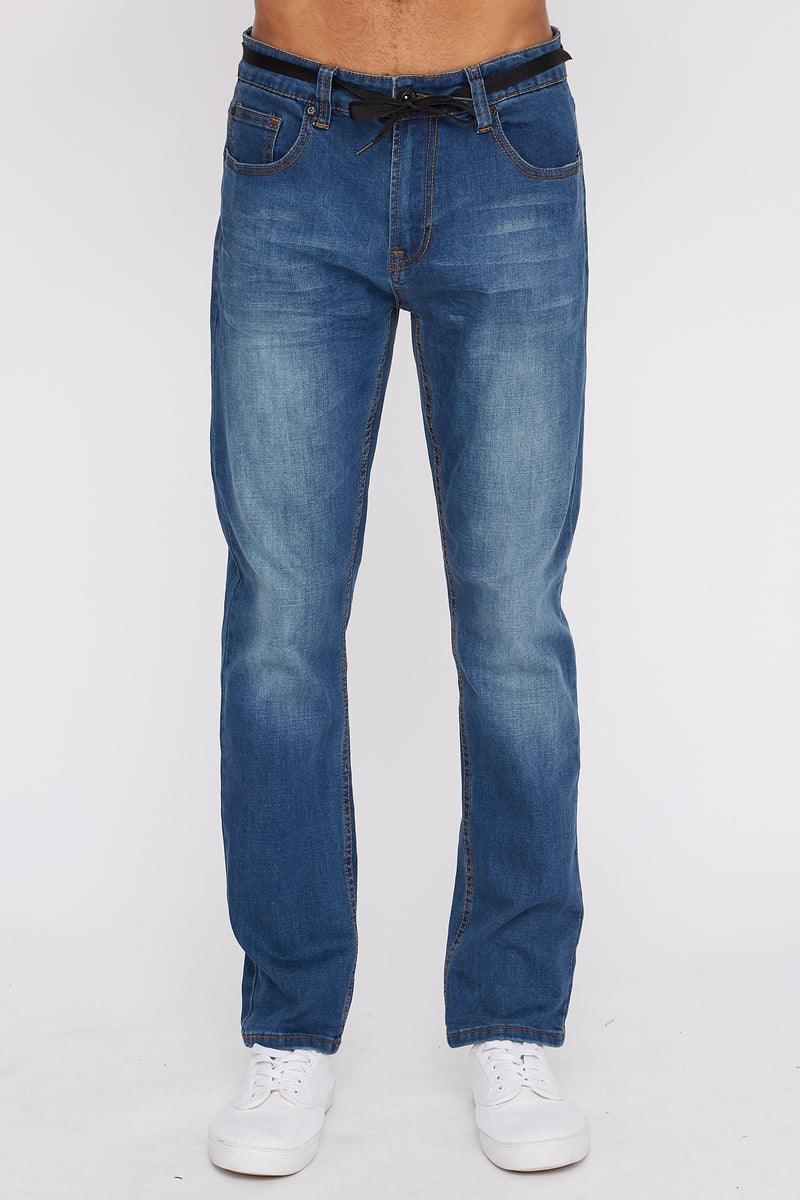 West49 Mens Medium Wash Stretch Slim Jeans