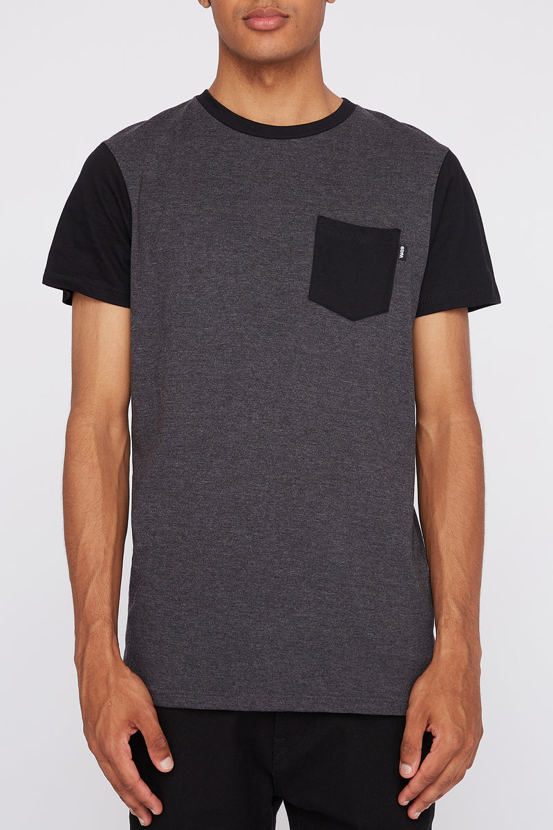 West49 Mens Contrast Colour Pocket T-Shirt