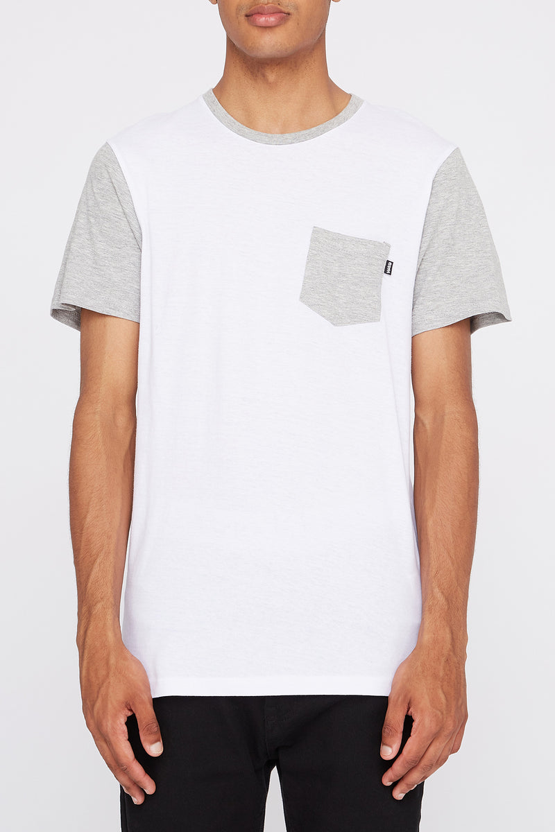 West49 Mens Contrast Colour Pocket T-Shirt