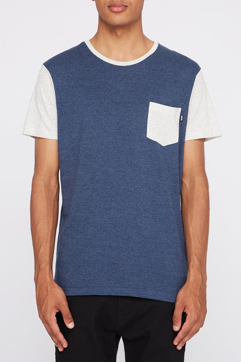 West49 Mens Contrast Colour Pocket T-Shirt