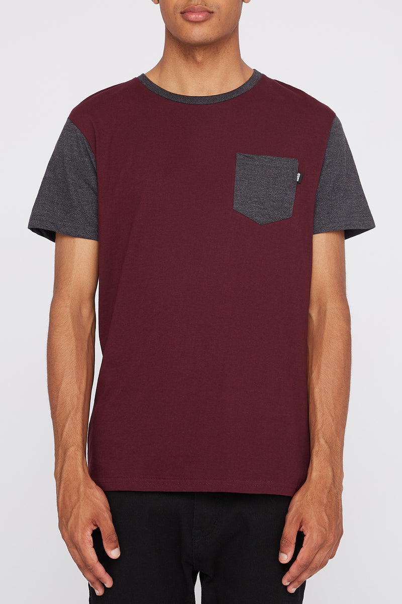 West49 Mens Contrast Colour Pocket T-Shirt