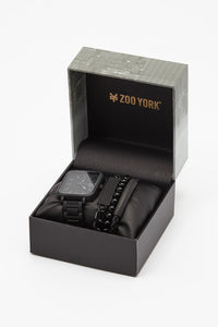 Zoo York Mens Matte Black Square Watch