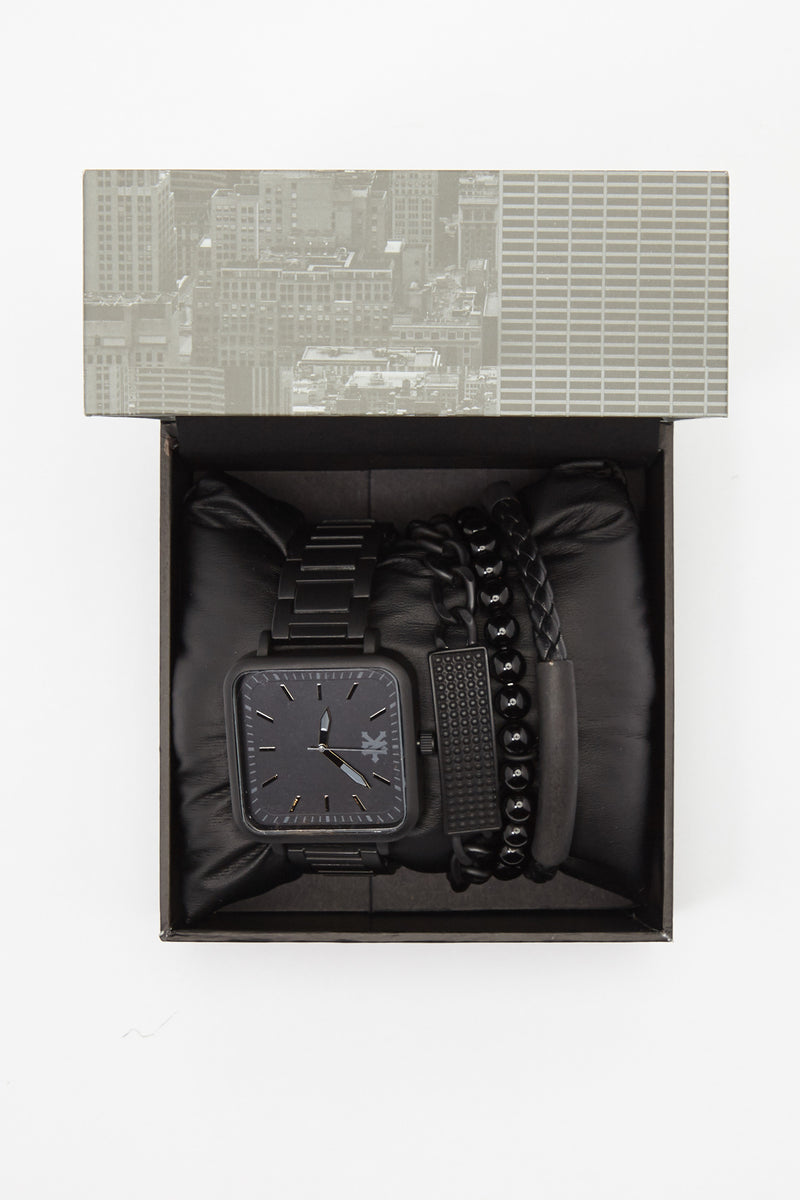 Zoo York Mens Matte Black Square Watch