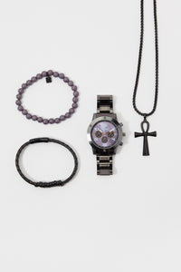 Zoo York Mens Black And Purple Watch