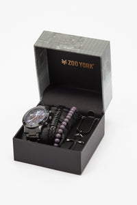 Zoo York Mens Black And Purple Watch