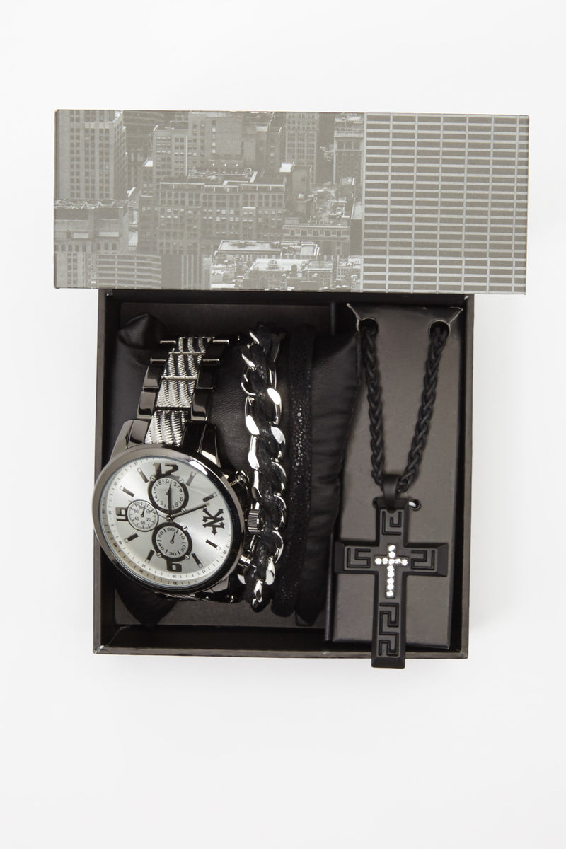 Zoo York Mens Black And Silver-Tone Chronograph Watch