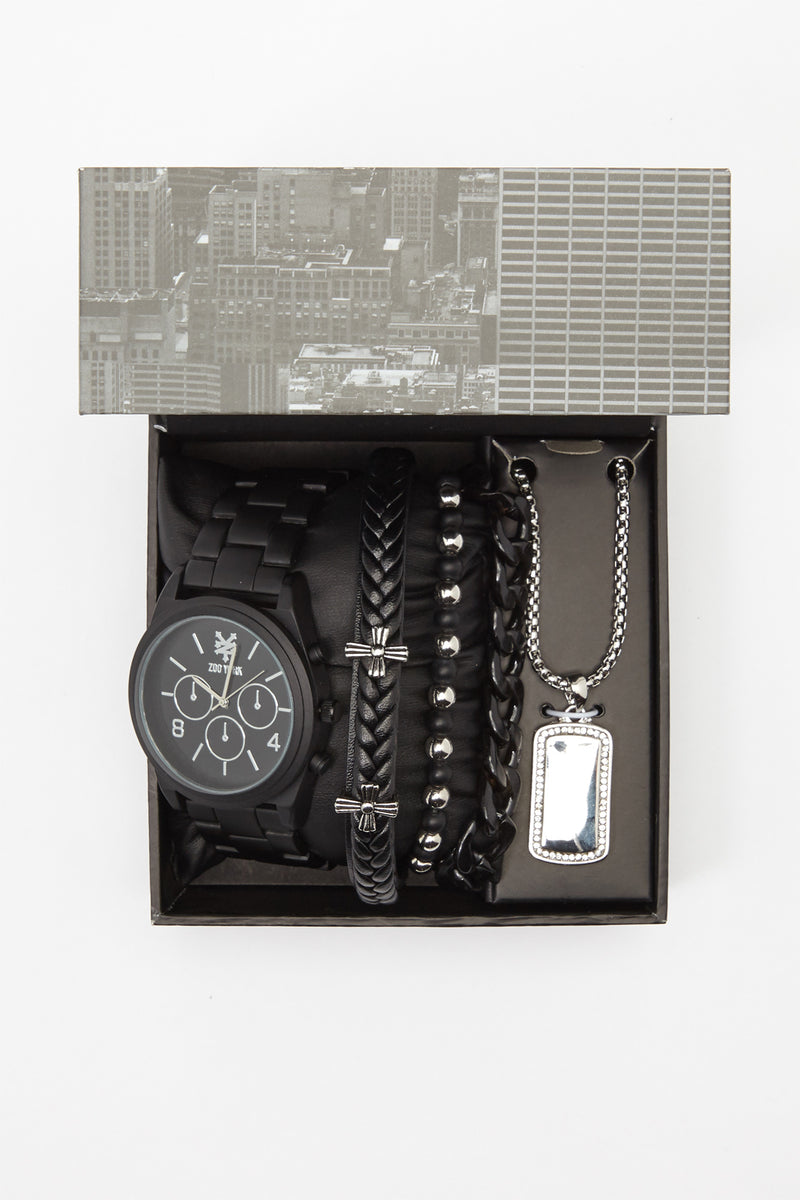 Zoo York Mens Matte Black Watch Set