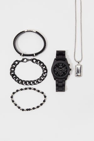 Zoo York Mens Matte Black Watch Set