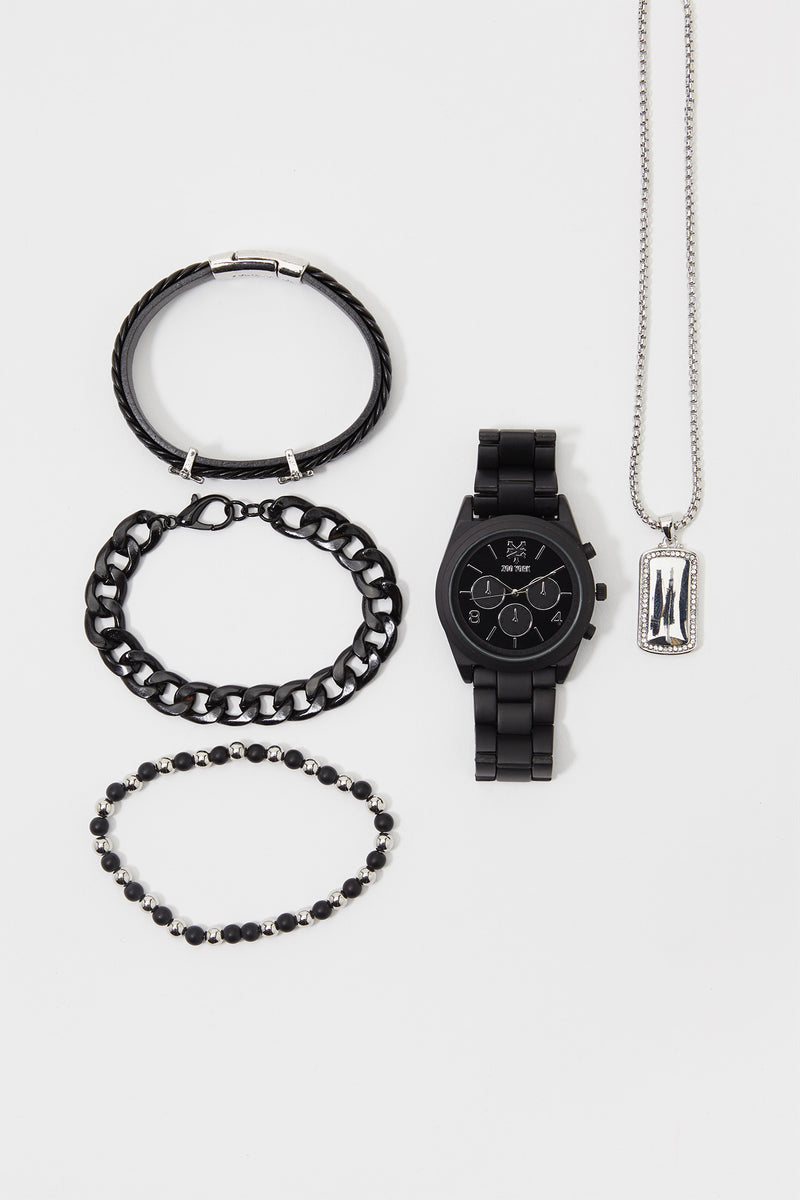 Zoo York Mens Matte Black Watch Set