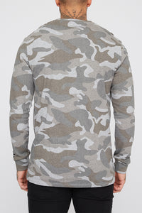 Zoo York Mens Camo Box Logo Long Sleeve T-Shirt