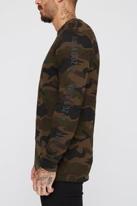 Zoo York Mens Camo Box Logo Long Sleeve T-Shirt