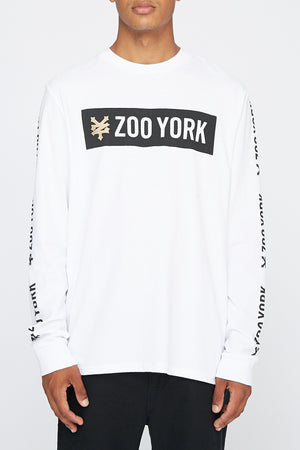 Zoo York Mens Black Box Logo Long Sleeve T-Shirt