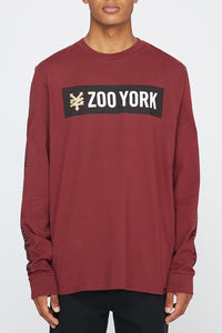 Zoo York Mens Black Box Logo Long Sleeve T-Shirt