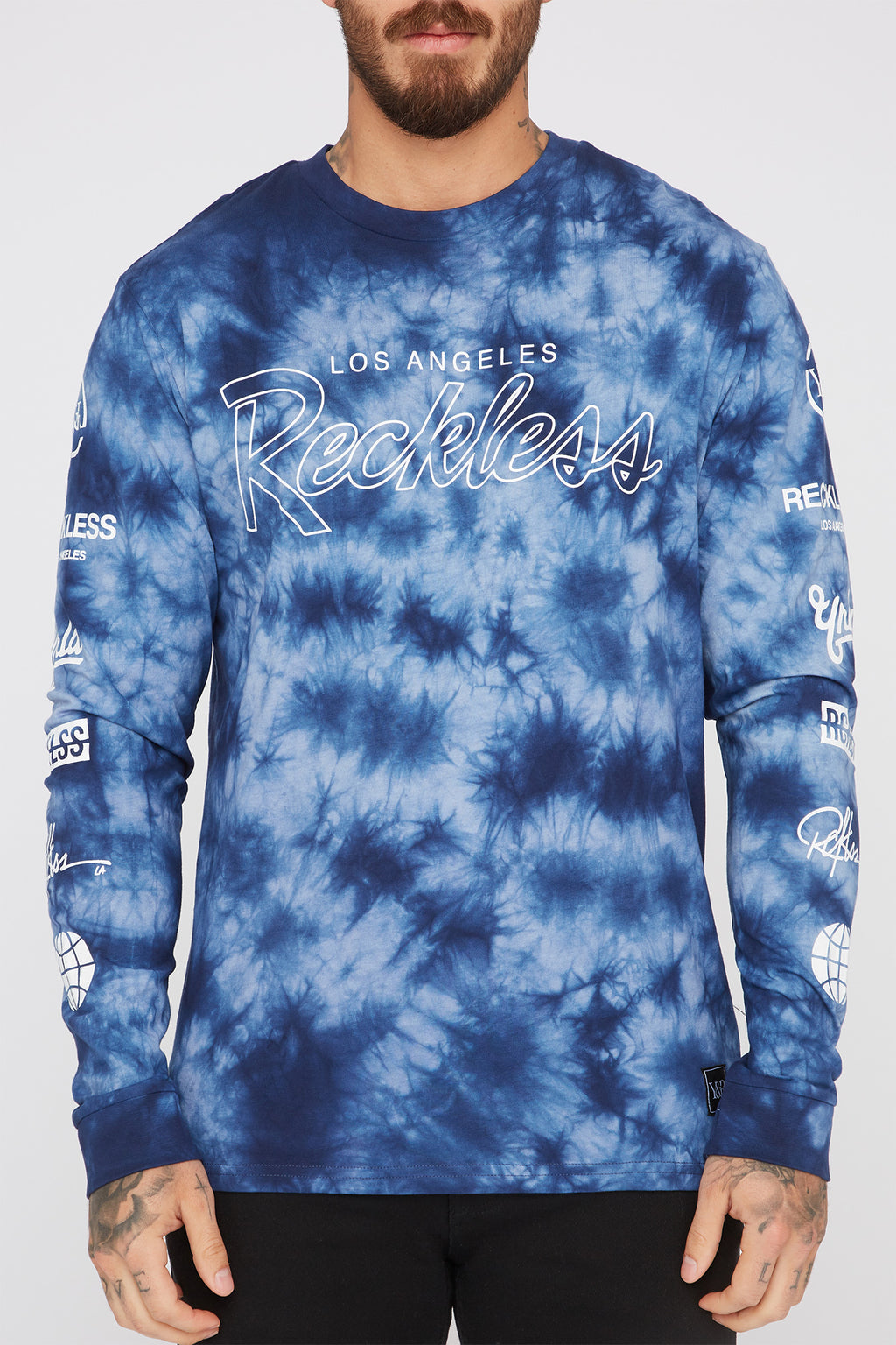 Young & Reckless Mens Tie-Dye Long Sleeve Shirt