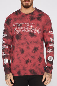 Young & Reckless Mens Tie-Dye Long Sleeve Shirt