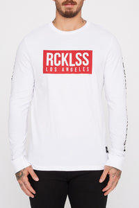 Young & Reckless Mens Printed Logo Long Sleeve T-Shirt