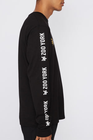 Zoo York Mens Black Box Logo Long Sleeve T-Shirt