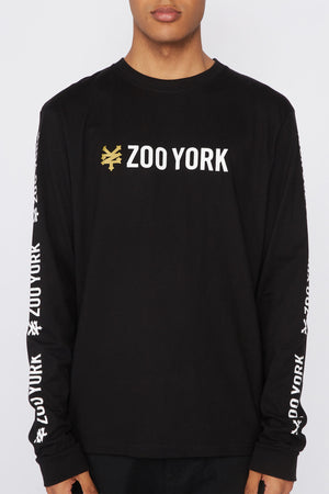 Zoo York Mens Black Box Logo Long Sleeve T-Shirt