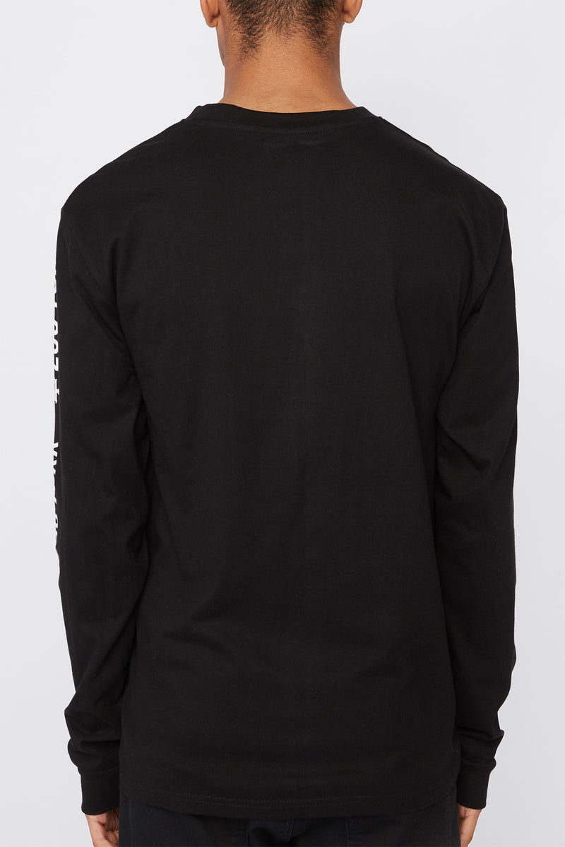 Zoo York Mens Black Box Logo Long Sleeve T-Shirt