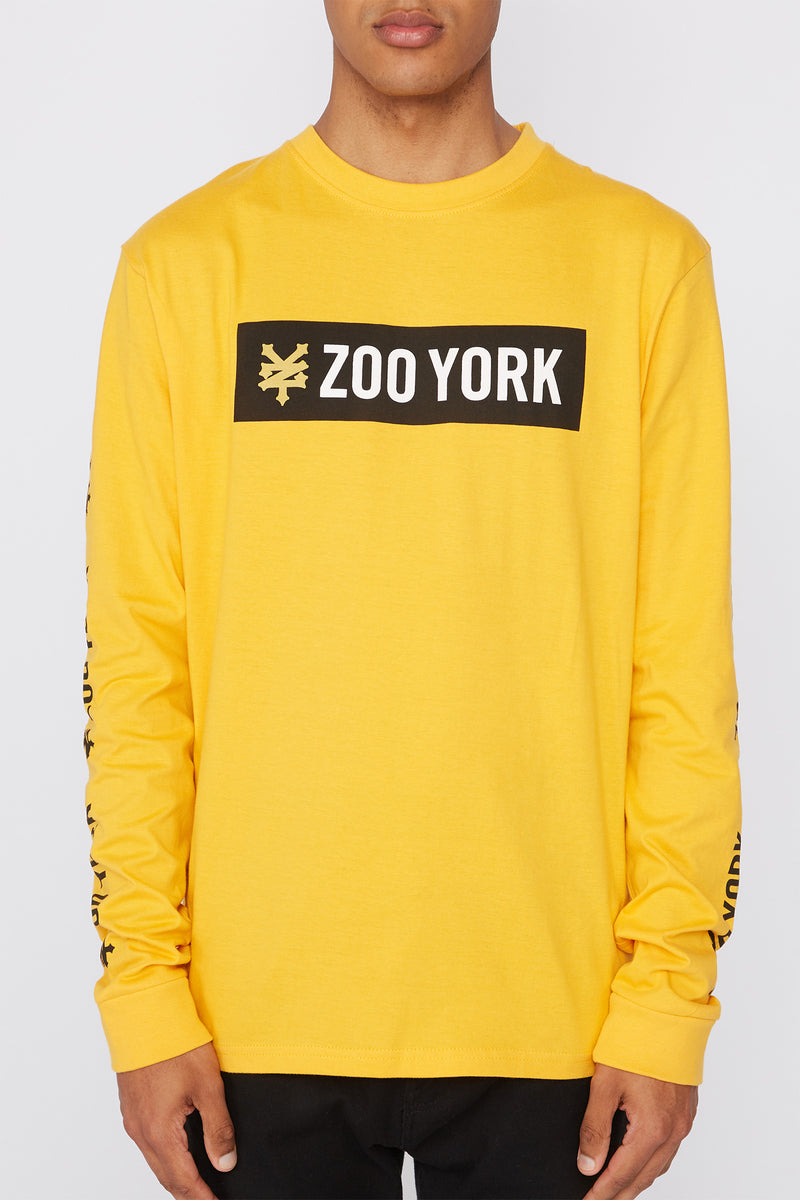 Zoo York Mens Black Box Logo Long Sleeve T-Shirt