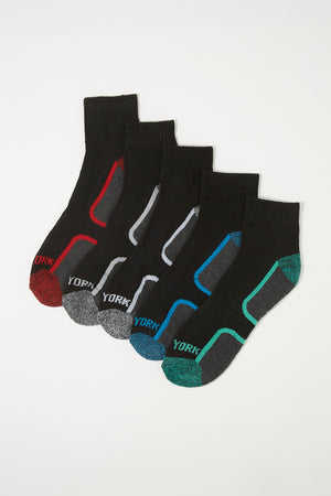 Zoo York Mens Athletic Quarter Socks (5 Pairs)